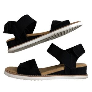 Sketchers-Black, BOBS, Desert Kiss, Memory Foam, Wedge, Sandal. Size-7.5